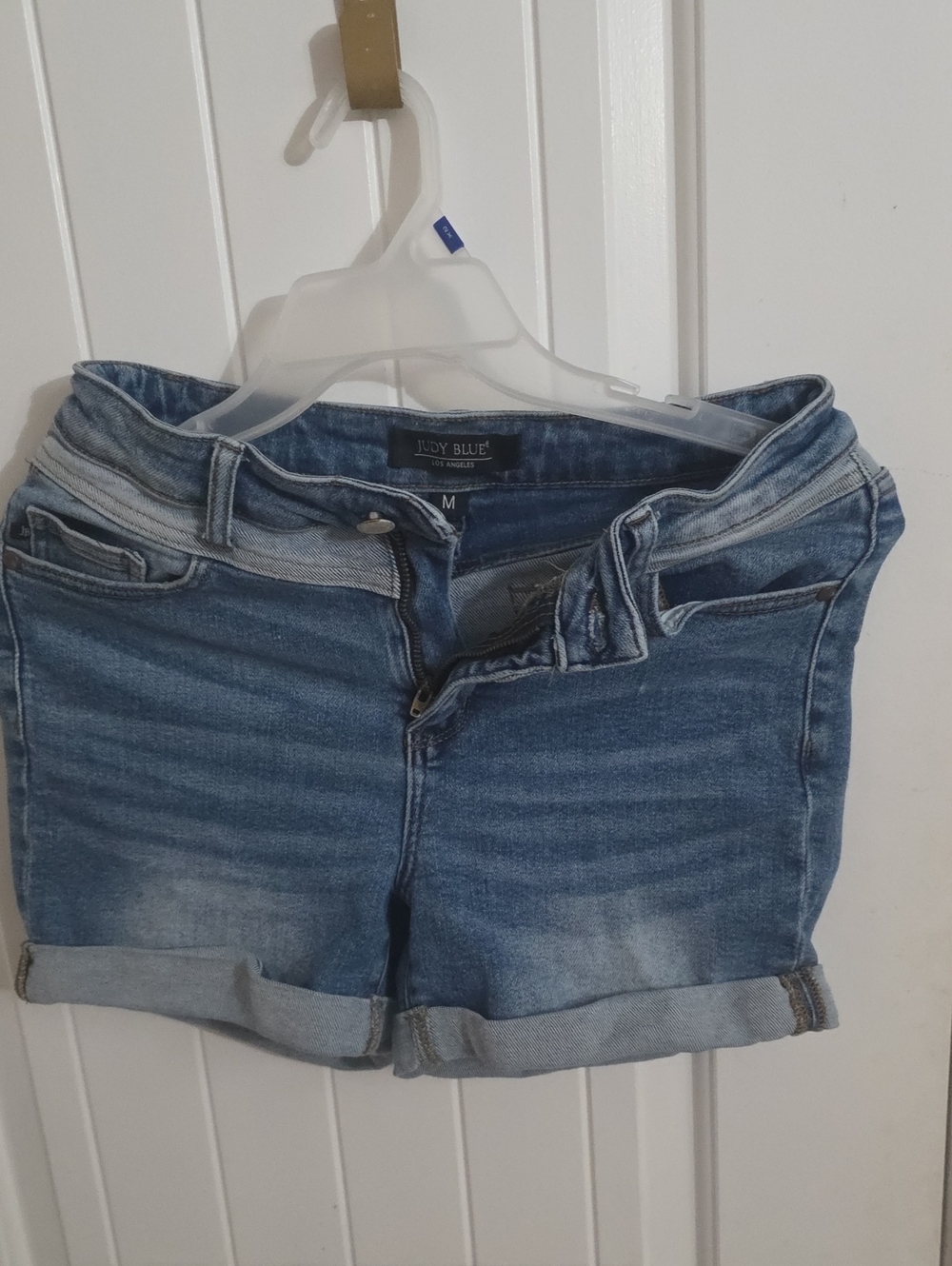 Judy Blue Light Wash Rolled Cuff Denim Shorts